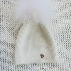 Mi loves bobble fur beanie hat (detachable)